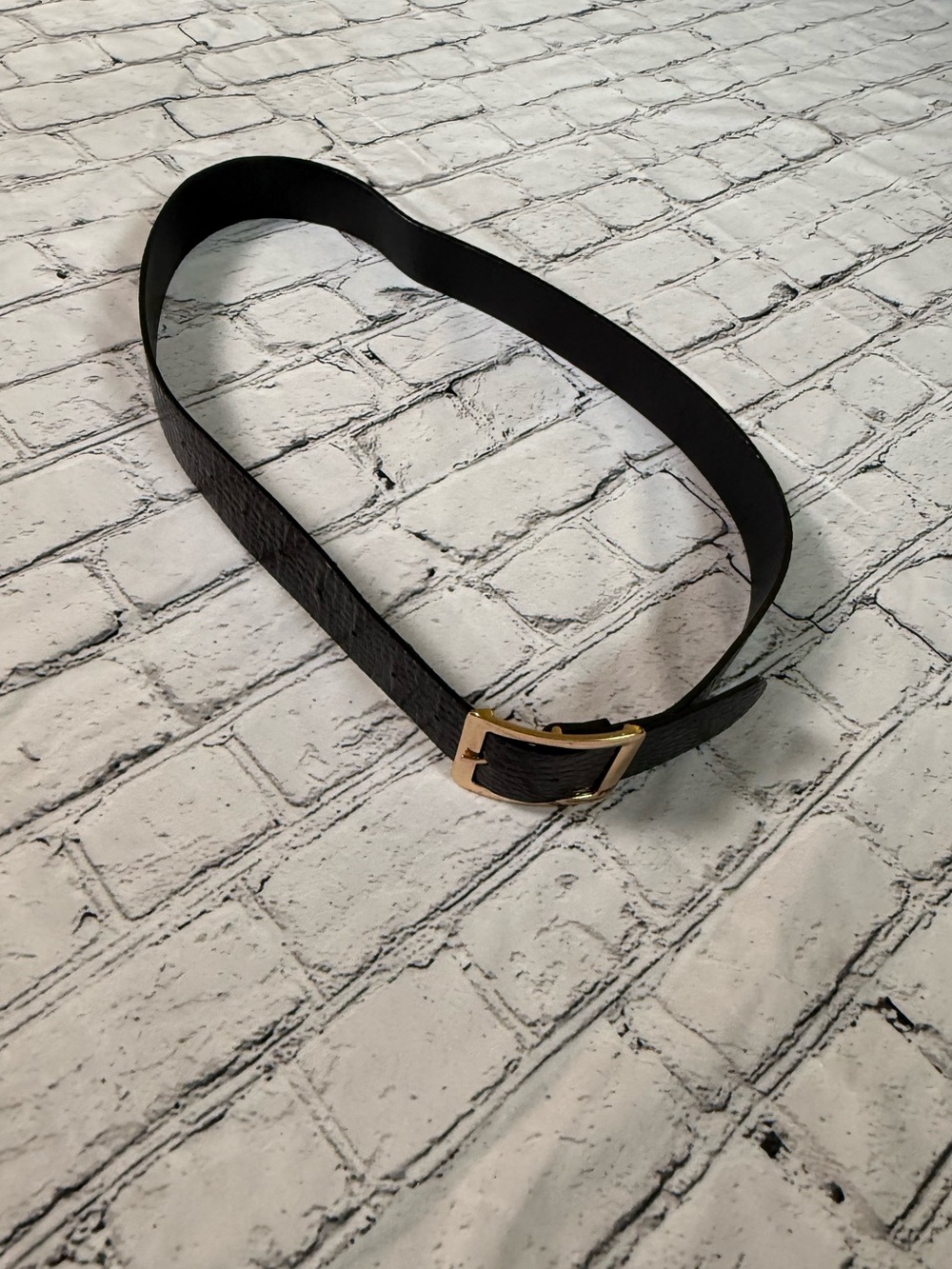 Black belt with gold buckle